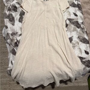 Cream Linen Dress